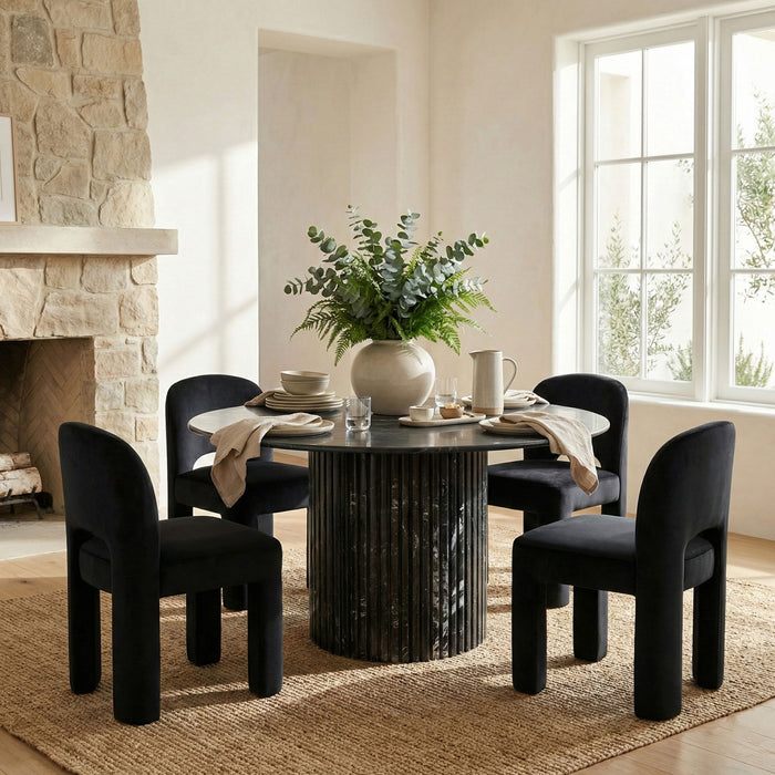 Celine - Velvet Performance Fabric Upholstered Dining Chair (Set of 2) - Simple Home Plus