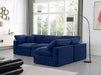 Comfy - 4 Piece Velvet Modular Armless Sectional - Simple Home Plus