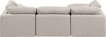 Indulge - Linen 4 Piece Modular Sectional With Chaise - Simple Home Plus
