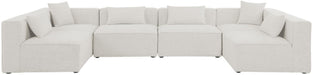 Cube - Linen 6 Piece Modular Armless Sectional - Simple Home Plus