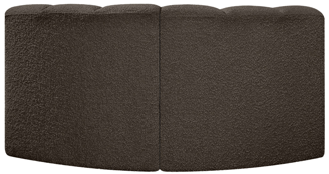 Arc - Boucle Fabric 2 Piece Modular Sofa - Simple Home Plus
