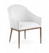 Ferro - Upholstered Dining Arm Chair With Brushed Bronze Legs - Simple Home Plus