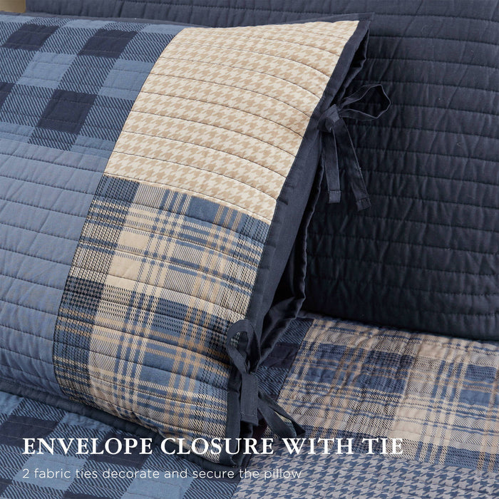 Winter Hills - 5 Piece Day Bed Bedding Set - Blue - Simple Home Plus