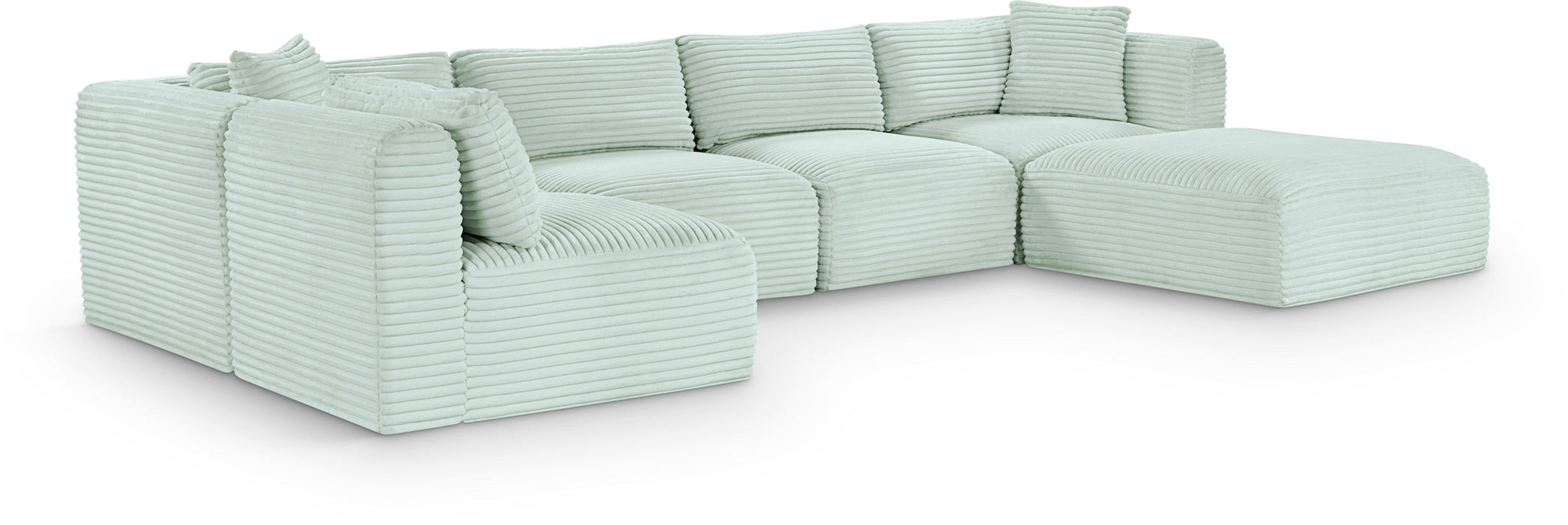 Shaggy - 6 Piece Modular U-Shaped Sectional - Simple Home Plus