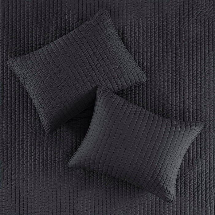 Keaton - 2 Piece Quilt Set - Black - Simple Home Plus