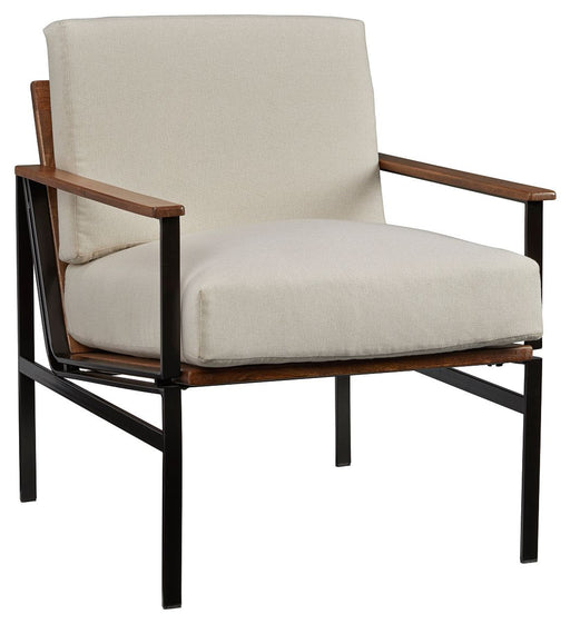 Tilden - Ivory / Brown - Accent Chair - Simple Home Plus