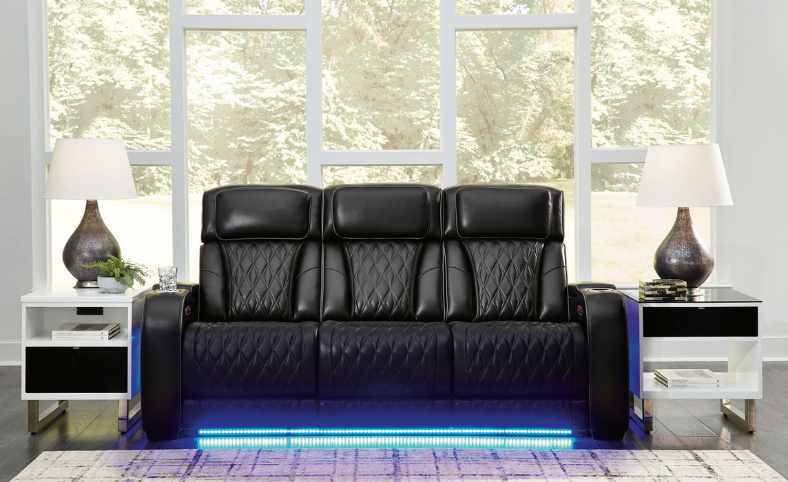 Boyington - 2 Pc. - Power Reclining Sofa And Loveseat - Black - Simple Home Plus
