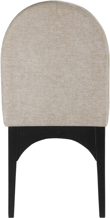Waldorf - Chenille Dining Side Chair With Black Legs - Simple Home Plus