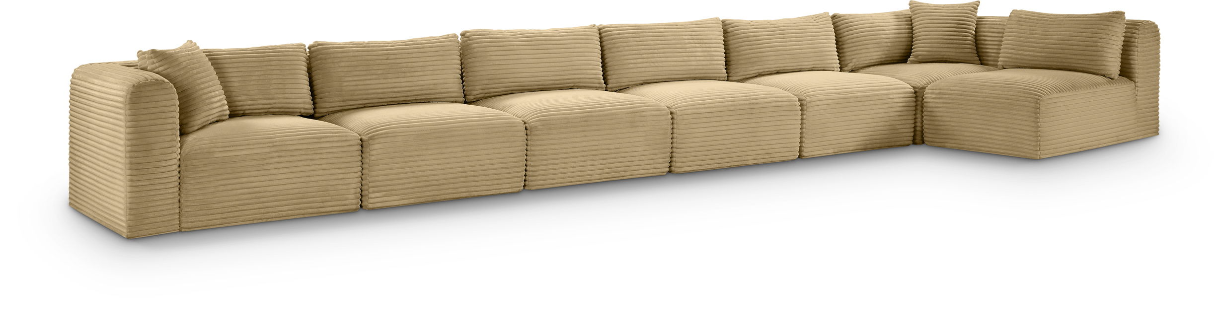 Shaggy - 7 Piece Modular Sectional - Simple Home Plus
