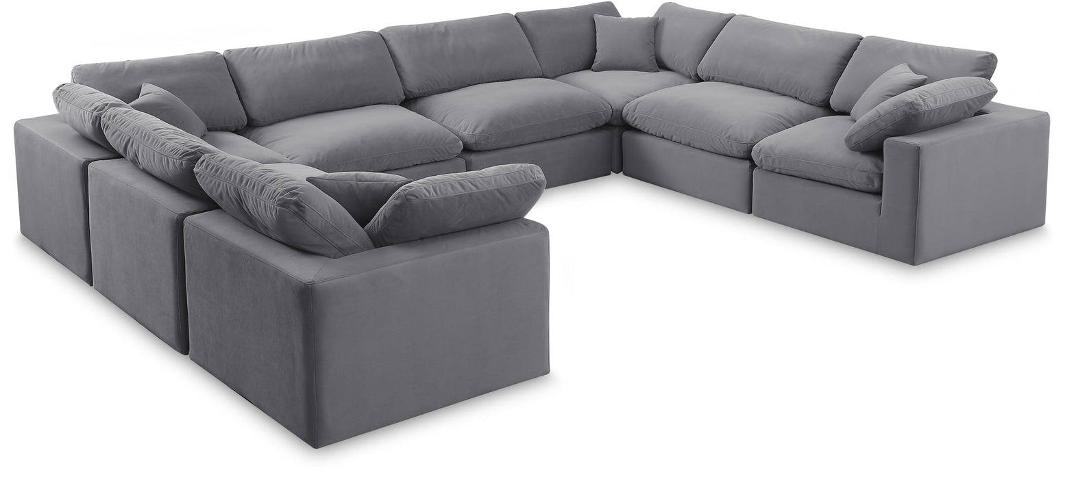 Comfy - 8 Piece Velvet Modular Sectional - Simple Home Plus