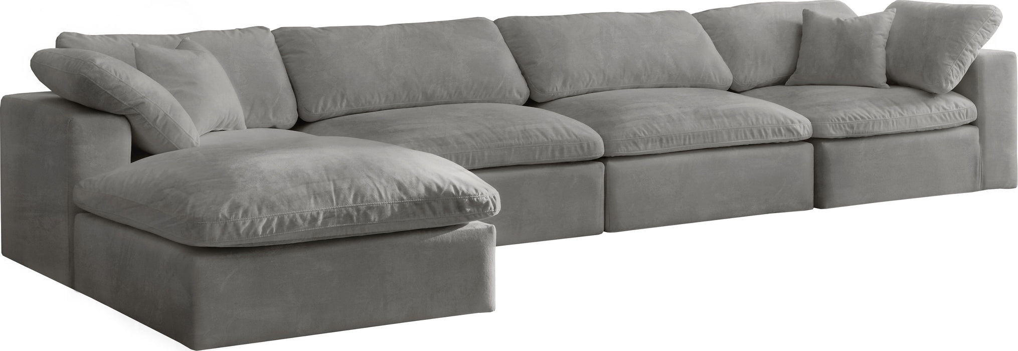 Cozy - 5 Piece Modular Sectional With Chaise - Simple Home Plus