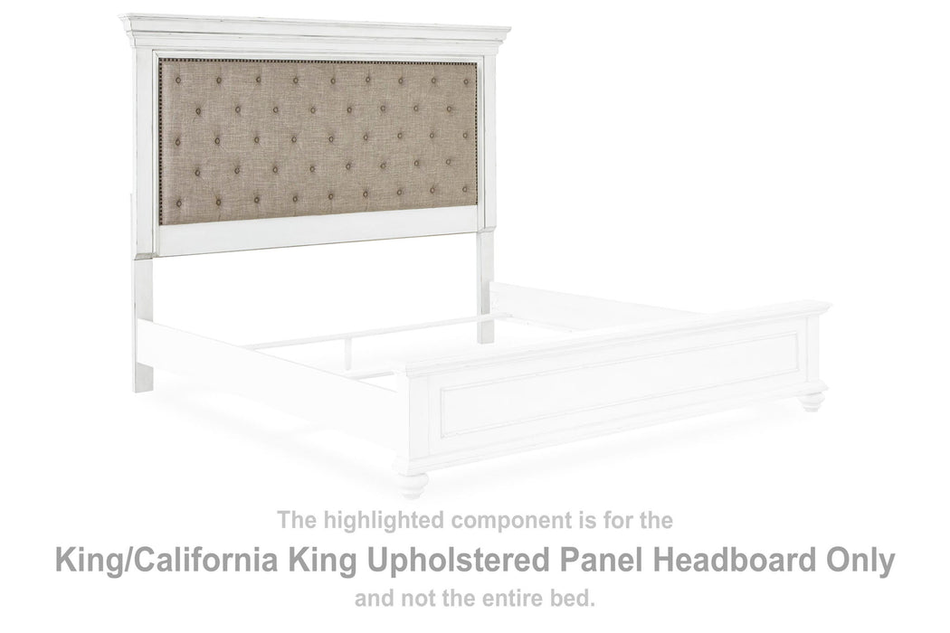 Kanwyn - King/Cal King Uph Panel Hdbd - Whitewash - Simple Home Plus