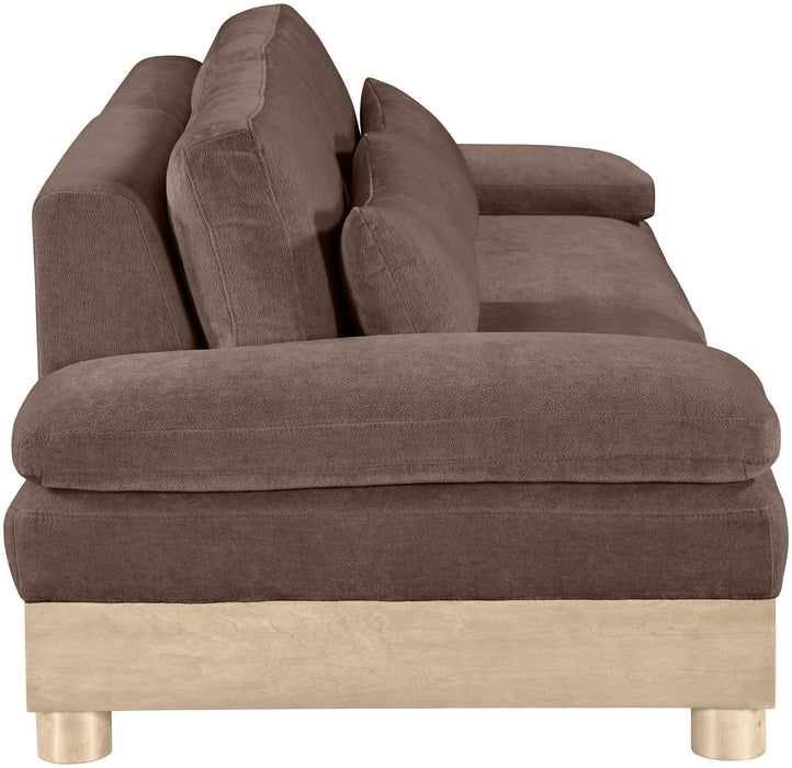 Turin - Chenille Fabric Upholstered Modular Sectional - Brown - Simple Home Plus