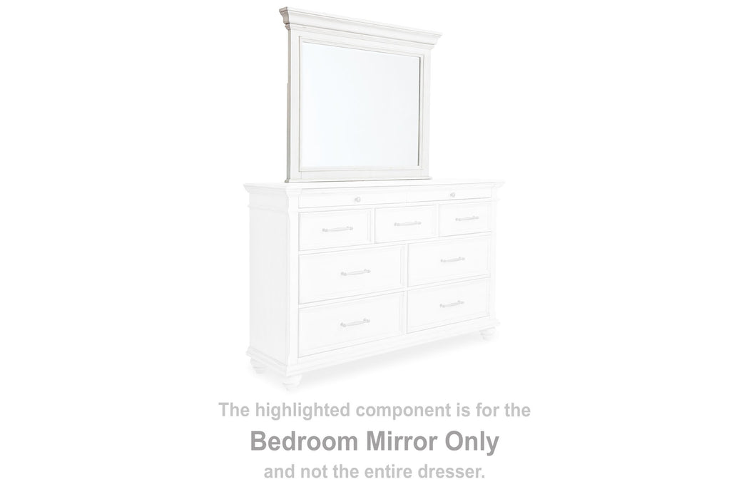 Kanwyn - Bedroom Mirror - Whitewash - Simple Home Plus