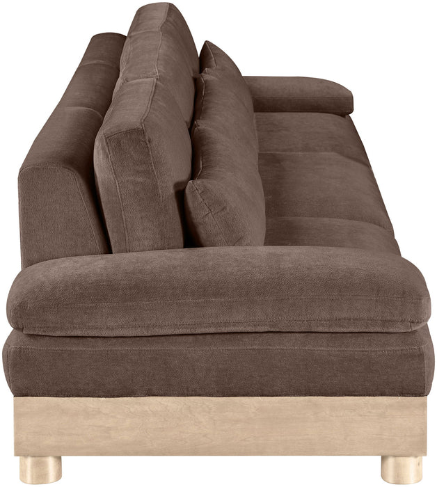 Turin - Chenille Fabric Upholstered Modular Sectional - Brown - Simple Home Plus