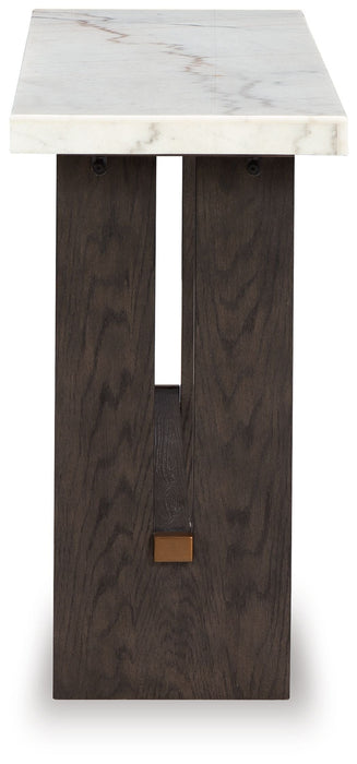 Burkhaus - White / Dark Brown - Sofa Table - Simple Home Plus