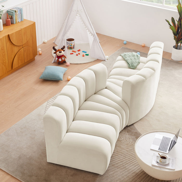 Arc - Velvet 4 Piece Sofa - Simple Home Plus
