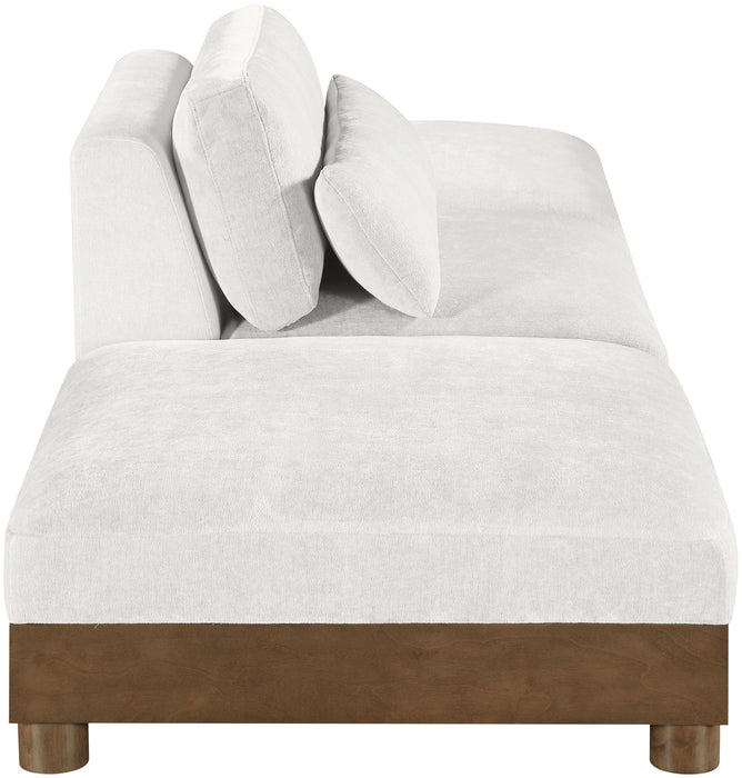 Turin - Chenille Fabric Upholstered Modular Sectional - Cream - Simple Home Plus