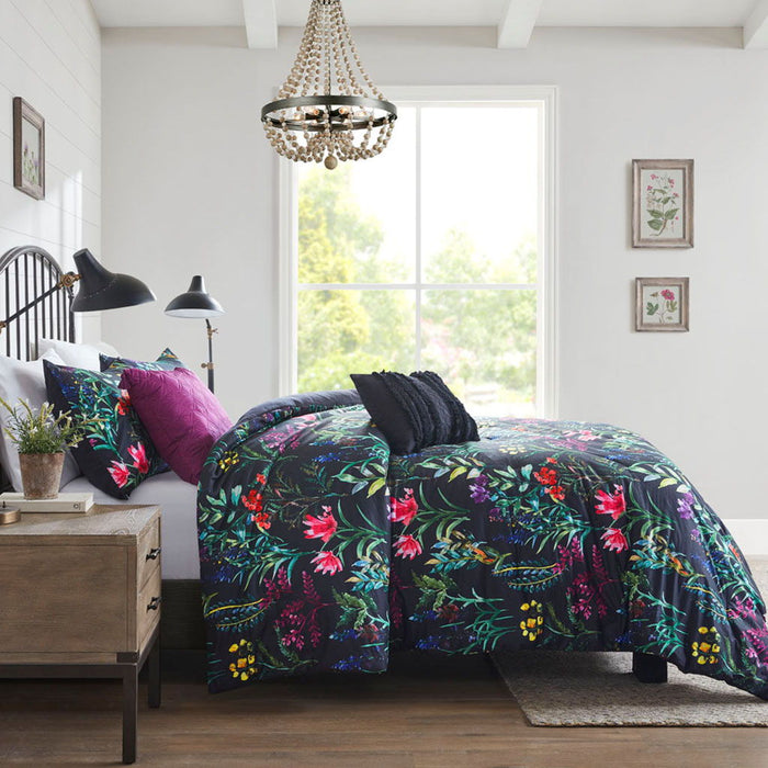 Tasha - King 5 Piece Comforter Set - Black - Simple Home Plus