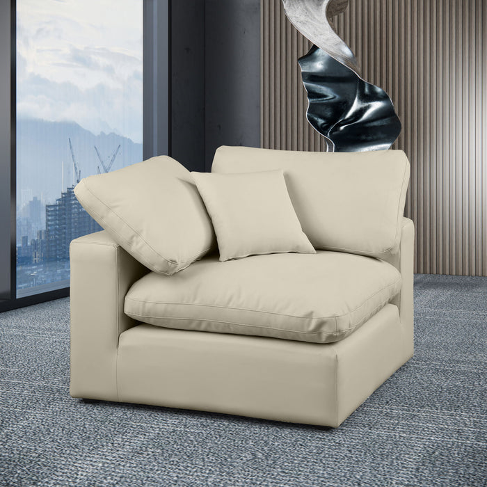 Comfy - Faux Leather Corner Chair - Simple Home Plus
