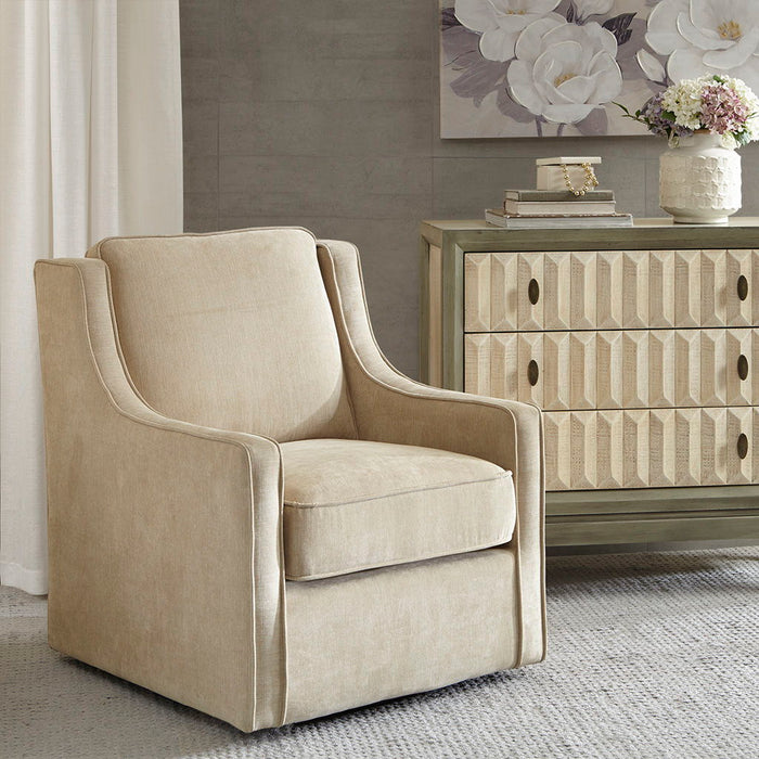 Harris - Swivel Chair - Cream - Simple Home Plus