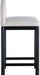 Conrad - Linen Counter Stool With Black Legs - Simple Home Plus