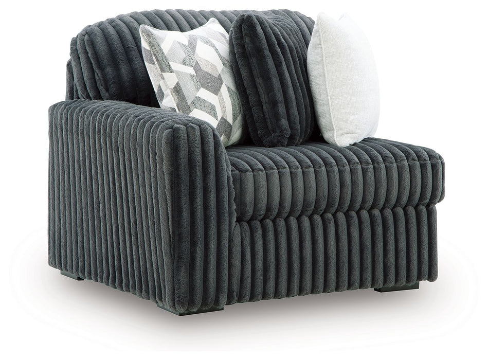 Midnight-Madness - LAF Corner Chair - Gunmetal - Simple Home Plus