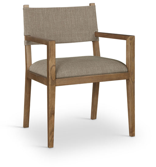 Avon - Linen Textured Performance Fabric Dining Arm Chair - Simple Home Plus