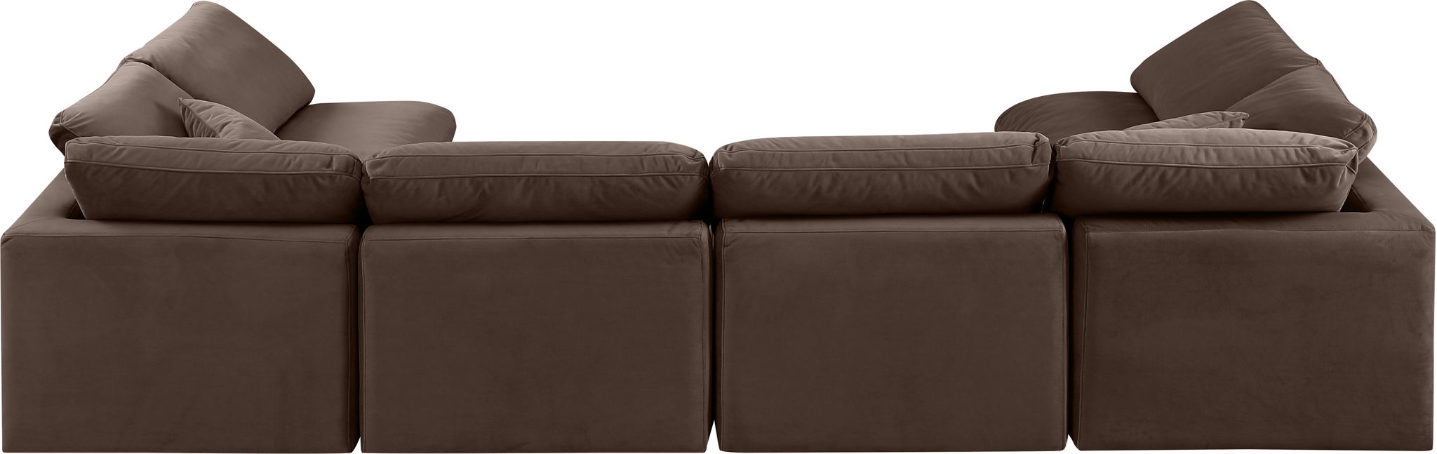 Indulge - Velvet 6 Piece Modular U-Shaped Sectional - Simple Home Plus