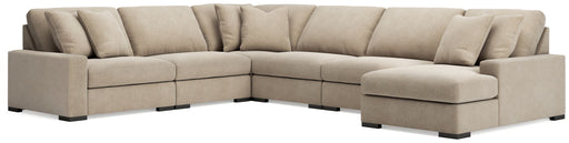 Calden - 6-Piece Sectional With RAF Corner Chaise - Oatmeal - Simple Home Plus