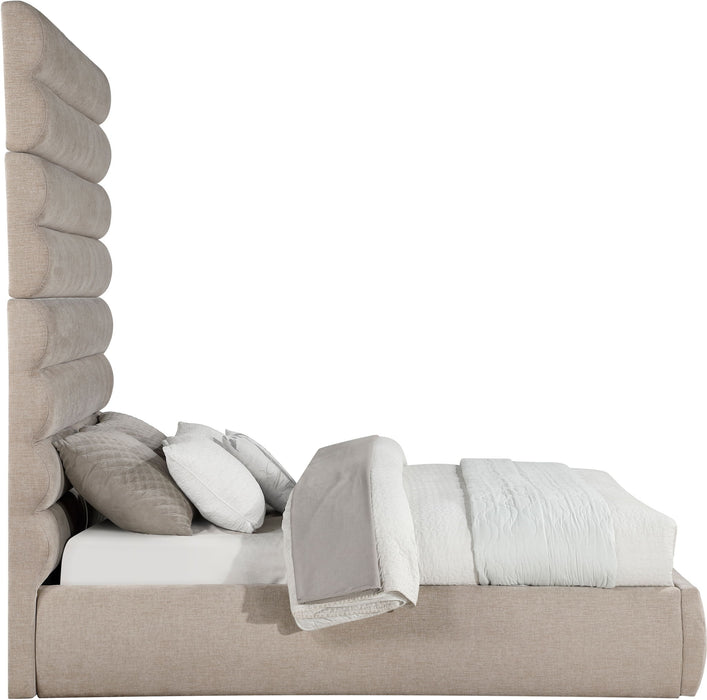 Adam - Chenille Fabric Bed With 89" Headboard - Simple Home Plus