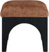 Lawson - Chenille Fabric Ottoman - Black Base - Simple Home Plus