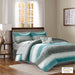 Saben - King Complete Comforter And Sheet Set - Aqua - Simple Home Plus