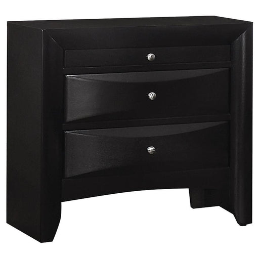 Briana - 2-Drawer Nightstand - Black - Simple Home Plus