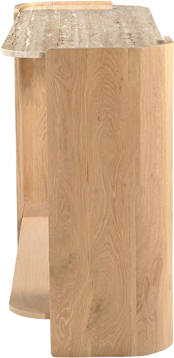 Calabria - Marble And Oak Wood Table - Simple Home Plus