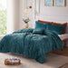 Felicia - King Duvet Cover Set - Teal - Simple Home Plus