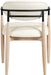 Riccio - Faux Leather Dining Arm Chair (Set of 2) - Natural Frame - Simple Home Plus