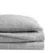 Cozy Cotton Flannel - California King Printed Sheet Set - Gray Windowpane - Simple Home Plus