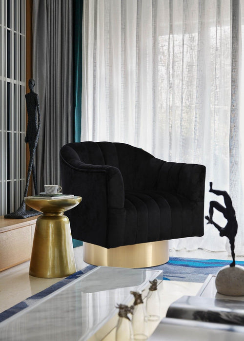 Farrah - Accent Chair with Gold Base - Simple Home Plus