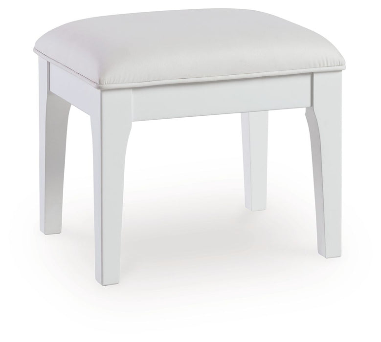 Chalanna - White - Vanity Stool - Simple Home Plus