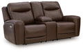 Gravier - Power Reclining Loveseat With Console / Adjustable Headrest - Cordova - Simple Home Plus