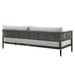 Alegria - 4 Piece Outdoor Black Aluminum & Rope Conversation Set With Light Gray Fabric Cushions - Simple Home Plus