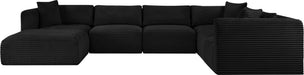 Shaggy - 7 Piece Modular U-Shaped Sectional With Ottoman - Simple Home Plus