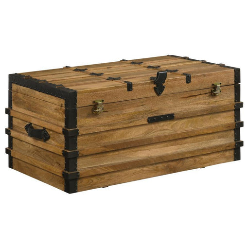 Simmons - Rectangular Storage Trunk - Natural And Black - Simple Home Plus