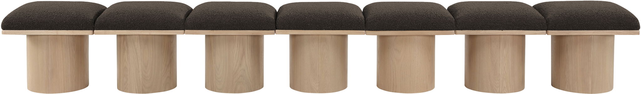 Pavilion - 7 Piece Modular Bench With Natural Base - Simple Home Plus