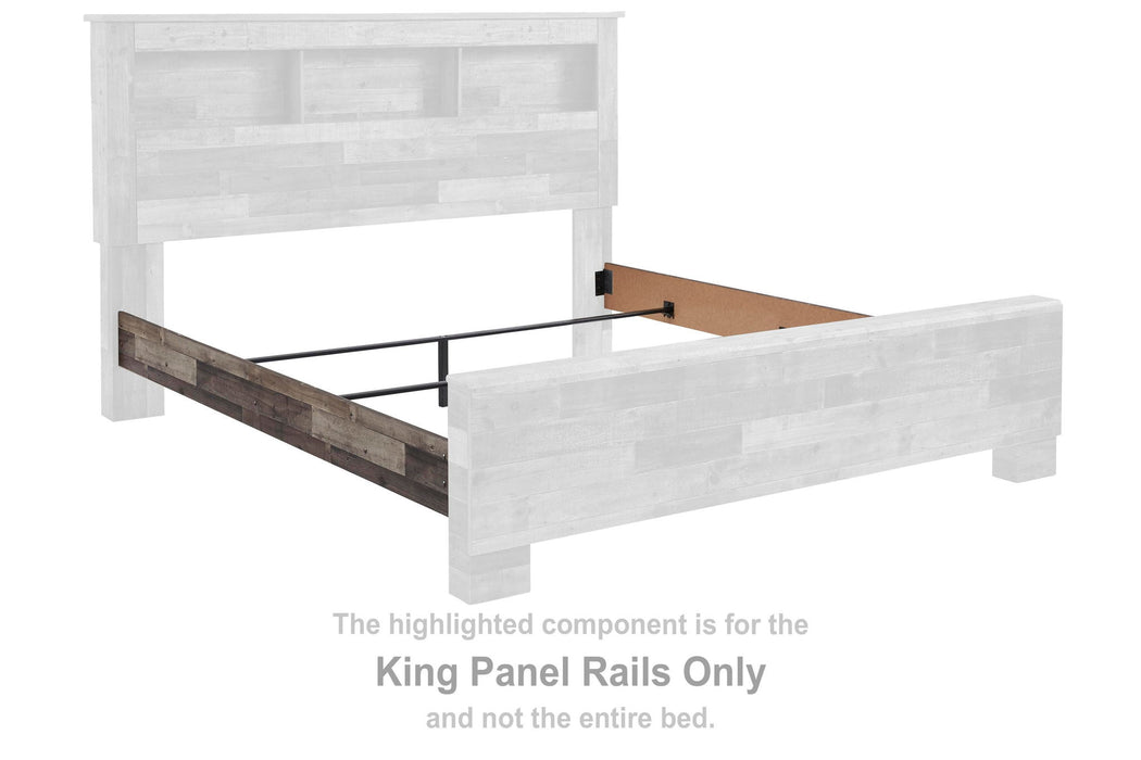 Derekson - King Panel Rails - Multi Gray - Simple Home Plus