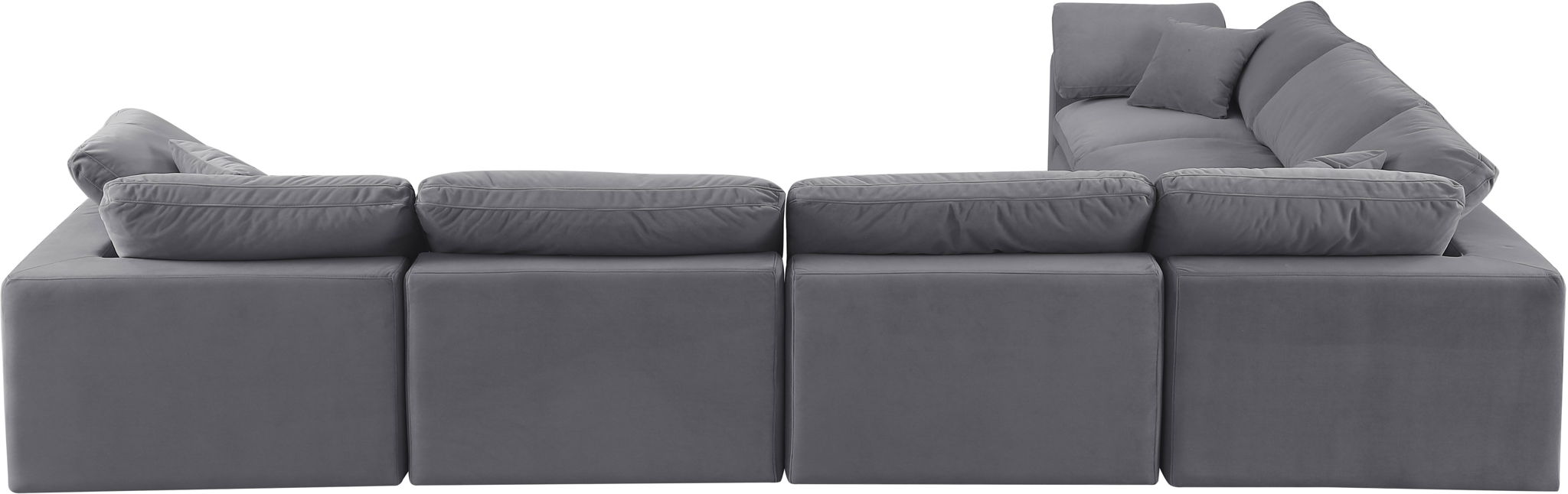 Comfy - 6 Piece Velvet Modular Corner Sectional - Simple Home Plus