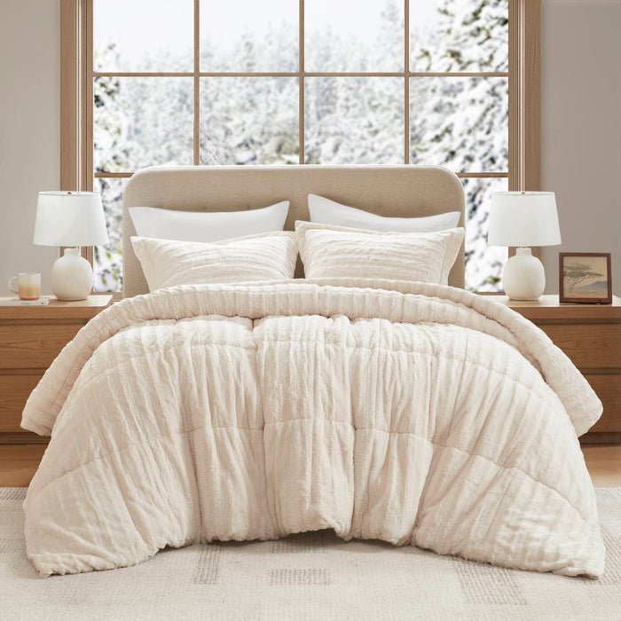 Duke - King Comforter Mini Set - Champagne - Simple Home Plus
