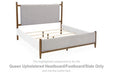 Lyncott - Queen Upholstered Headboard/Footboard/Slats - Gray / Brown - Simple Home Plus