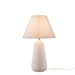 Veluna - Textured Table Lamp With Fluted Fabric Shade - White - Simple Home Plus